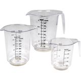 Maatbekersset - 3 Stuks - Melk Transparant