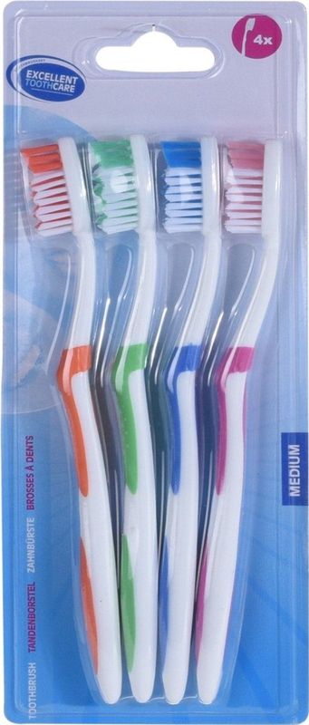 Excellent Toothcare - Tandenborstels - 4 Stuks