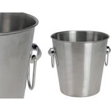 Excellent Houseware Champagnekoeler/ijsemmer - 3L - zilver - RVS - D20 cm