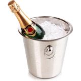 Excellent Houseware Champagnekoeler/ijsemmer - 3L - zilver - RVS - D20 cm