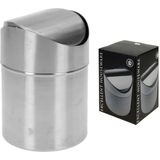 Excellent Houseware - Prullenbak - RVS - 5 Liter - Compact