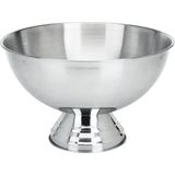 Excellent Houseware Champagnekoeler/schaal op voet - RVS - 39 x 24 cm