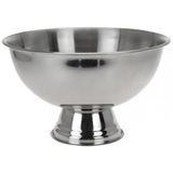 Excellent Houseware Champagnekoeler/schaal op voet - RVS - 39 x 24 cm