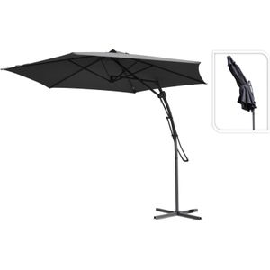 ProGarden Zweefparasol 300 cm Donkergrijs 