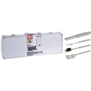 BBQ Barbecuegereedschapset - Inclusief koffer - 4-delig
