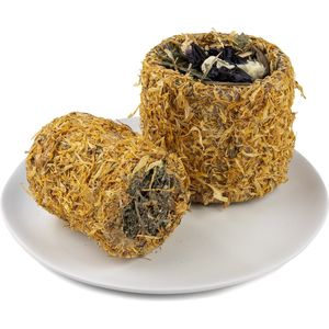 Witte Molen - Knaagdierensnack - Knaagdier - Puur Pauze Goudsbloemkoker Bloemen & Kruiden 200g Geel - 1st
