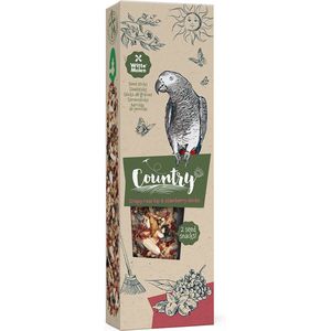 Witte Molen - Vogelsnack - Vogel - Country Zaadstick Papegaai Rozebot & Vlierbes 140g - 1st