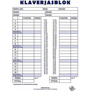 Klaverjassen - Scoreblok - 50 Vellen - Kaartspellen