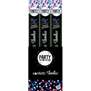 Confetti kanon gender reveal - 40cm - Blauw