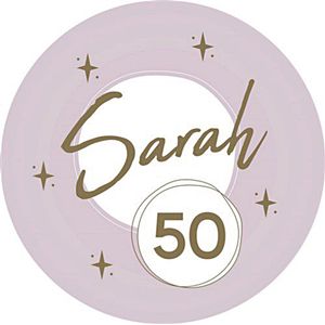Sarah Borden Goud Roze 23cm 8st