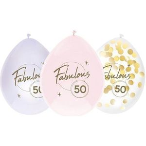 50 Jahre Ballons Bunt 30cm 6Stück