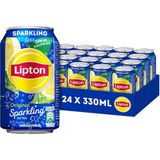 Lipton - Ice Tea Sparkling - Frisdrank - Koolzuurhoudend - Blik 330 ml