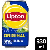 Lipton - Ice Tea Sparkling - Frisdrank - Koolzuurhoudend - Blik 330 ml