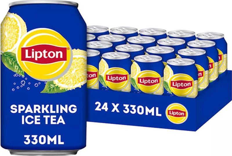 Lipton - Ice Tea Sparkling - Frisdrank - Koolzuurhoudend - Blik 330 ml