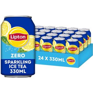 Lipton Ice Tea Sparkling Zero 33 Cl Per Bli - Tray 24 Blikken