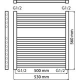 Designradiator Haceka Sahara Adoria 53x56 cm Wit