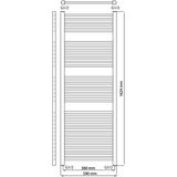 Designradiator haceka sinai adoria 59x162,4 cm wit onderaansluiting (835 watt)
