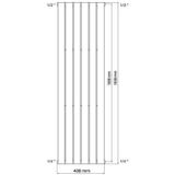 Haceka Adoria Design radiator Negev Wit 183.8X40.8cm 789Watt staal 1118736