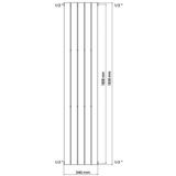 Designradiator haceka negev adoria 34x184 cm wit onderaansluiting (635 watt)
