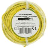 Installatiedraad - Geel/Groen - Vinyl - 20 Meter