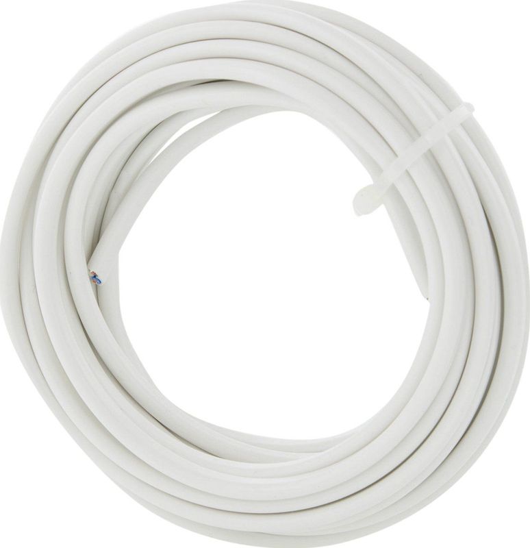 Elektrisch Draad VTLBp Plat H03VVH2-F - Wit - 5m - 2x0,75mm2