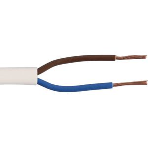Elektrisch draad VTLBp plat H03VVH2-F 10m 2x0,75mm2 wit