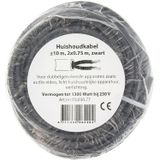 Huishoudsnoer - VMvS - 10 meter - Zwart - 2x 0.75 mm²
