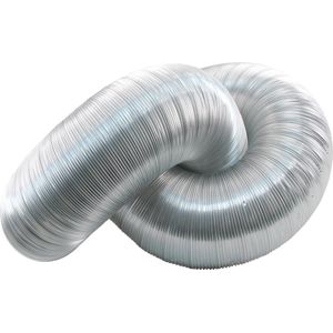 Afvoerslang - Zilver - Flexibel - Diameter 125mm - Lengte 3m