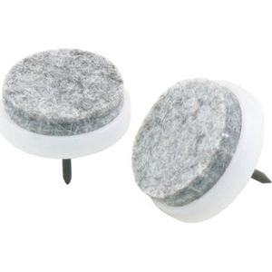 Starx viltnagel - Meubelglijder - Ø 20 mm - Wit - Met spijker - 4 stuks