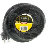 Exin - Aansluitsnoer - 5 Meter - Schuko Stekker - Rubber