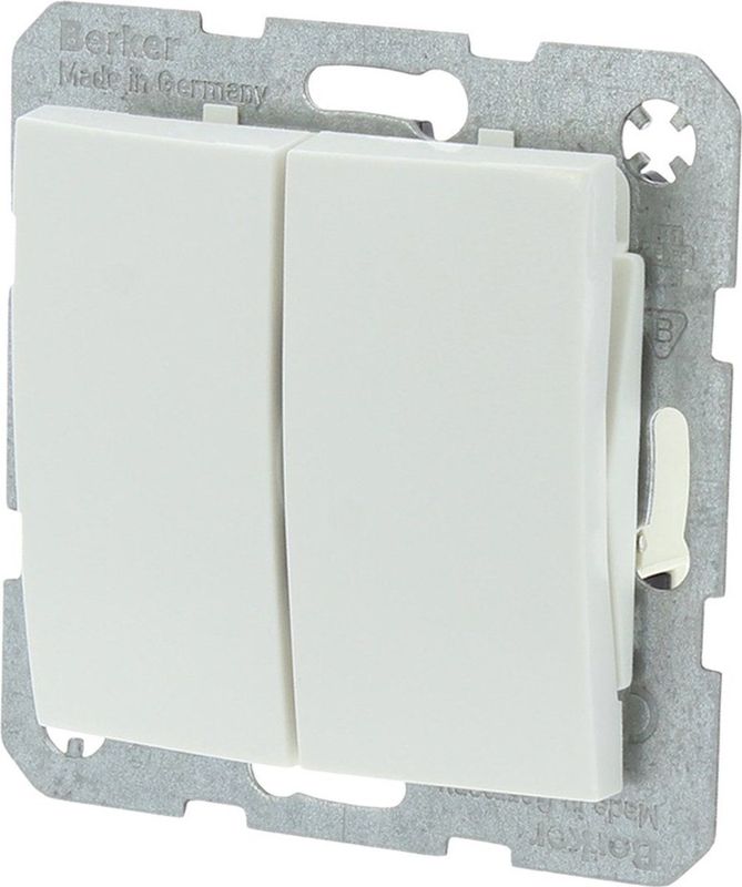Berker S1 Wissel/wissel Schakelaar - Inbouw - Polarwit