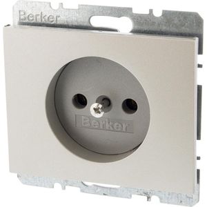 Berker K5 Inbouw Stopcontact - 1-voudig - RVS