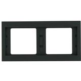 BERKER K1 Afdekraam 2-voudig antraciet