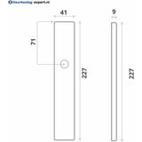 Impresso Conway RVS geborsteld op Rechthoekig schild SL56