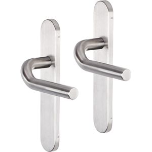 Impresso Newport RVS geborsteld op Ovaal schild WC63/8
