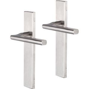 Impresso Kirby Deurklink – Deurbeslag – Vierkant – Deurschild – Zilver