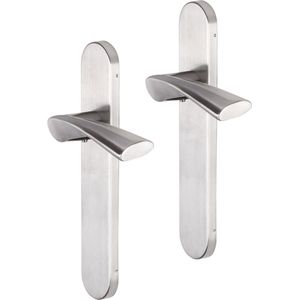 Impresso Wigston Deurklink – Deurbeslag – Ovaal – Deurschild – Zilver