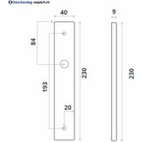 Impresso London Aluminium op Rechthoekig schild SL56