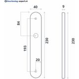 Impresso Leeds Deurklink – Deurbeslag – Ovaal – Deurschild met Schroef – Aluminium