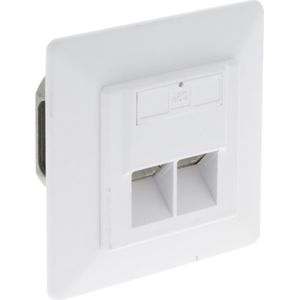 Q-Link UTP CAT6 Inbouw Contactdoos RJ45 Wit