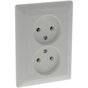 Jung - AS500 - Inbouwstopcontact - Wit - 2-voudig