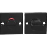 Impresso vierkant rozet - Badkamer-/Toiletsluiting - Mat zwart