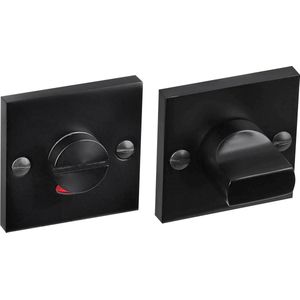 WC-sluiting 8 mm vierkant Verdekt aluminium zwart