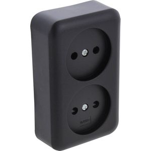 TOP LED Lampen | Stopcontact Paaltje RVS Antraciet - Spatwaterdicht en Duurzaam Buitenstopcontact