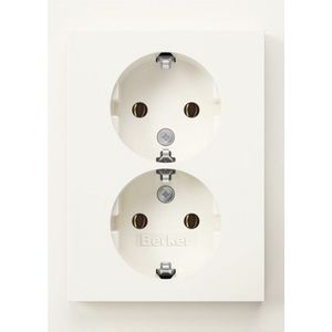 Berker - K1 - Stopcontact - Wit - Inbouw - Randaarde