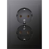 Berker - K1 - Stopcontact - Antraciet - Inbouw - Randaarde