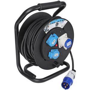 CEE - Schuko Kabelhaspel - 25M - H07RNF 3x1.5mm - Weerbestendig