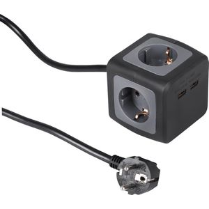 USB stekkerdoos - 4-voudig - Q-LINK