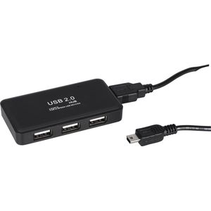 Q-Link USB Hub 2.0 4 Poorten + USB Kabel Zwart