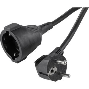 Q-Link verlengsnoer - randaarde - H05VV-F - 3 x 1.5 mm² - zwart - 3 m